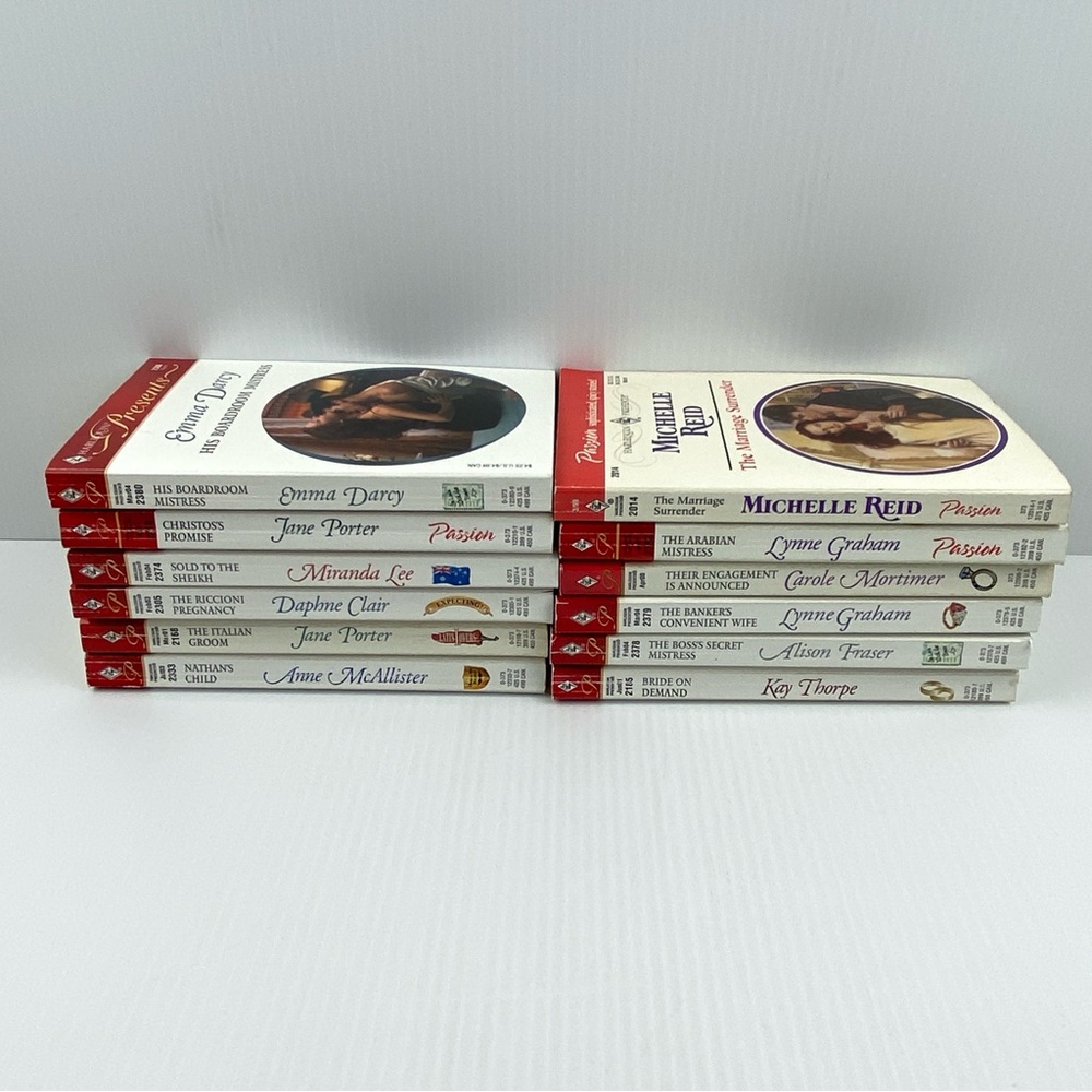 Harlequin Presents Book Lot of 12 Paperback Romance Novels